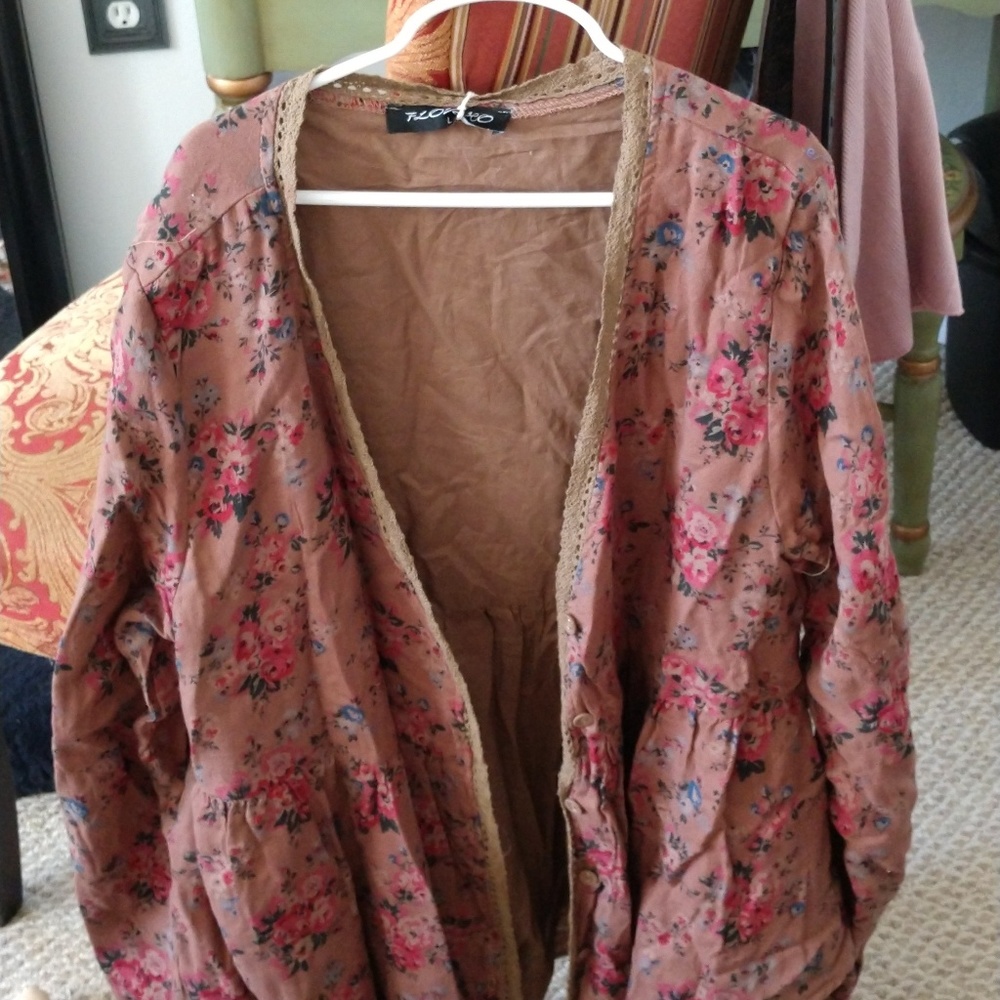 FLORHO floral cotton blouse